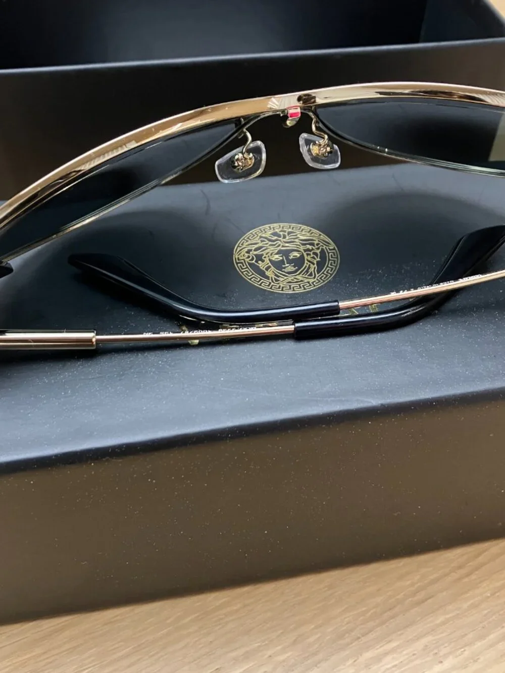 Versace Cat-Eye Wrap Futuristic Sunglasses